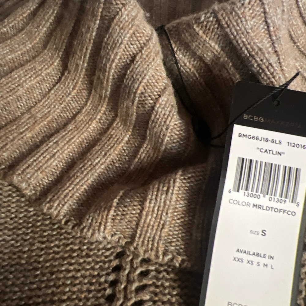 BCBG Toffee Ribbed Knit Sweater - Picture 4 of 4